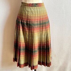 1950s Pendleton Turnabout Reversible Wool Plaid Pleated Skirt